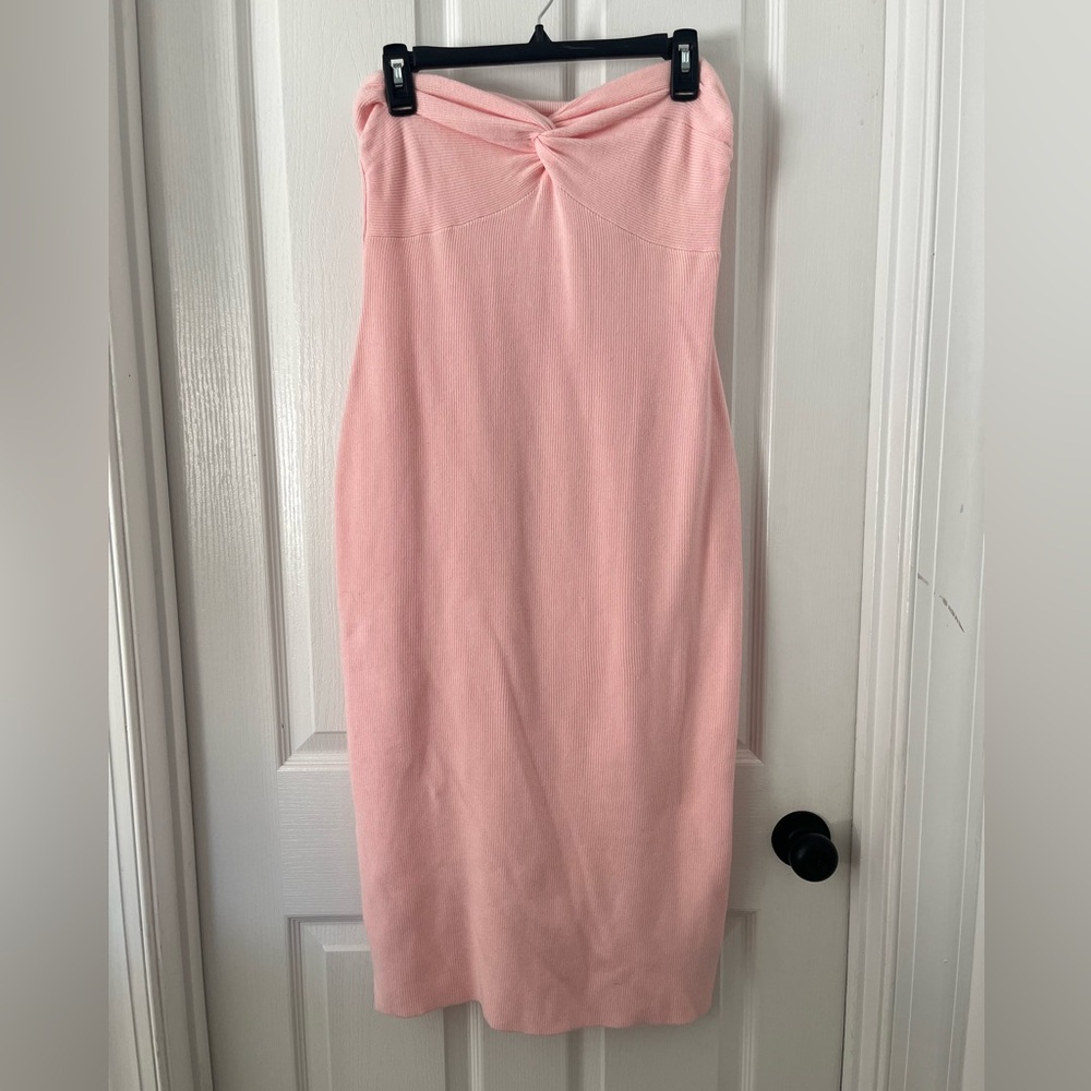 Pink Strapless Stretchy Dress - Picture 8 of 11